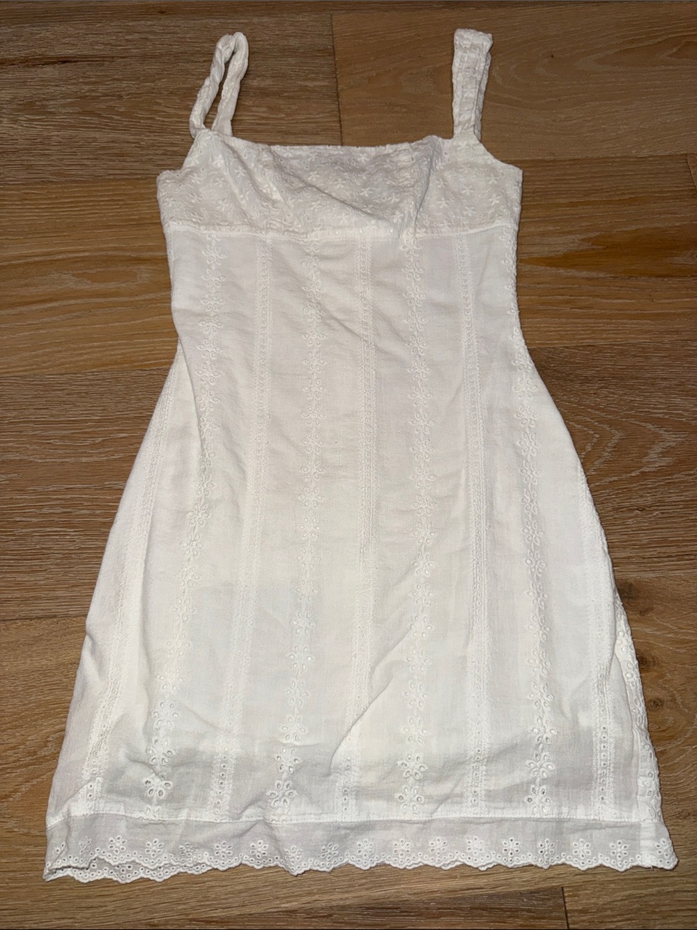 Princess Polly White Eyelet Mini Sundress